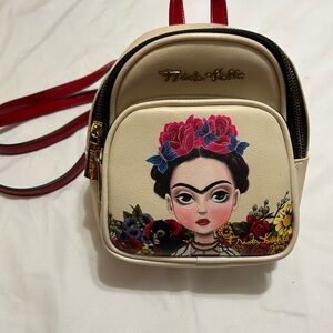 Frida Kahlo Cream and Red Women's Mini Backpack